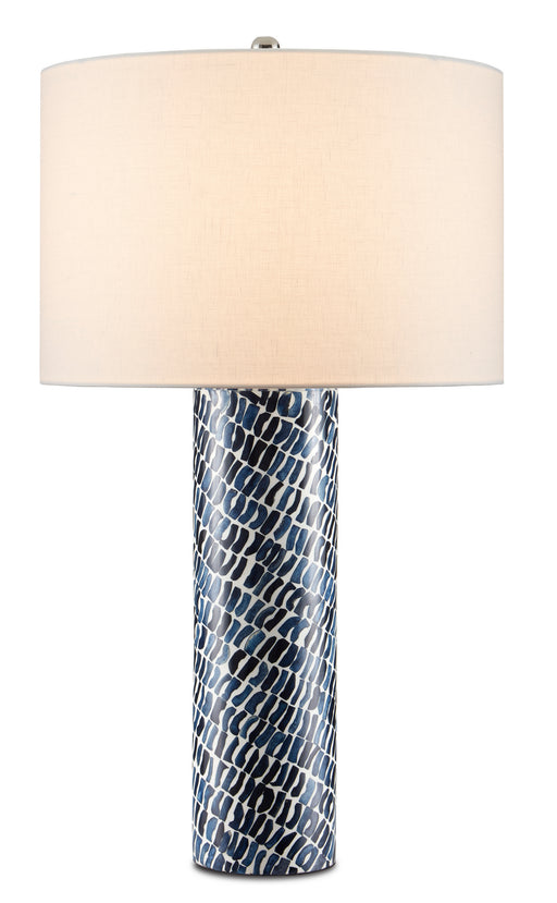 Currey and Company - 6000-0772 - One Light Table Lamp - Indigo - Blue/White