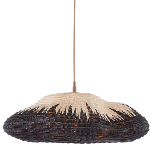 Currey and Company - 9000-0787 - One Light Pendant - Comme Des Paniers - Khaki/Black