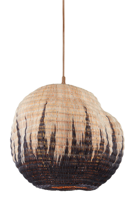 Currey and Company - 9000-0789 - One Light Pendant - Comme Des Paniers - Khaki/Black