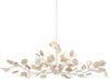 Currey and Company - 9000-0816 - Six Light Chandelier - Lunaria - Contemporary Silver Leaf