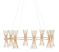 Currey and Company - 9000-0842 - 16 Light Chandelier - Novatude - Contemporary Gold Leaf/Contemporary Silver Leaf