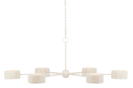 Currey and Company - 9000-0865 - Six Light Chandelier - Monreale - White