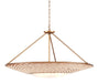 Currey and Company - 9000-0868 - Three Light Chandelier - Monsoon - Antique Brass/Natural Rope