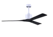 Matthews Fan Company - NK-MWH-BK-60 - 60"Ceiling Fan - Nan - Matte White