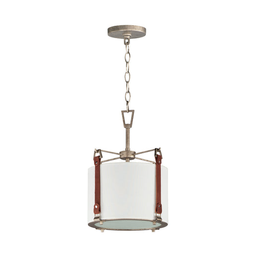 Maxim - 16133FTWZBSD - One Light Pendant - Sausalito - Weathered Zinc / Brown Suede