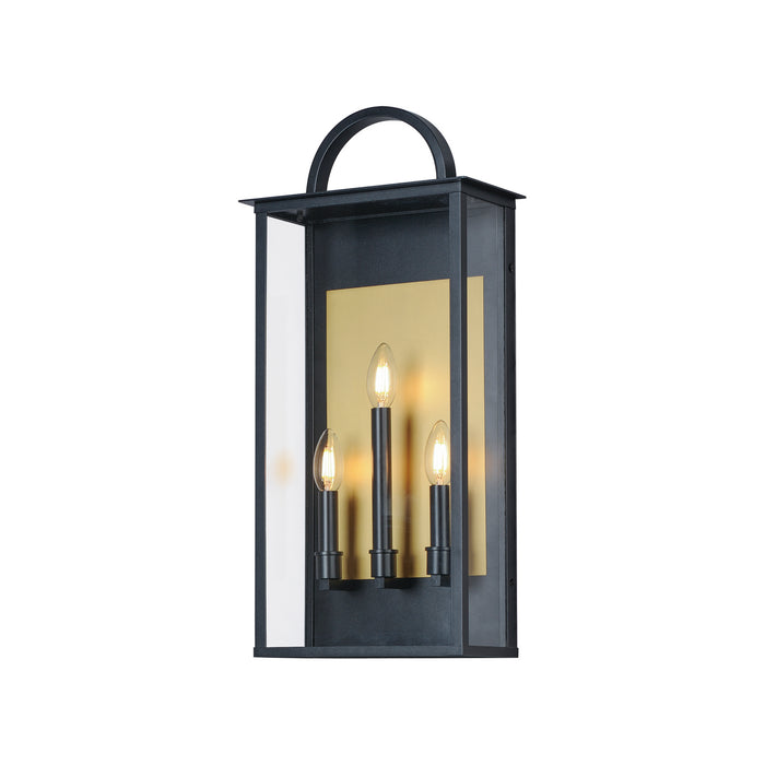 Maxim - 30756CLBK - Three Light Outdoor Wall Sconce - Manchester - Black