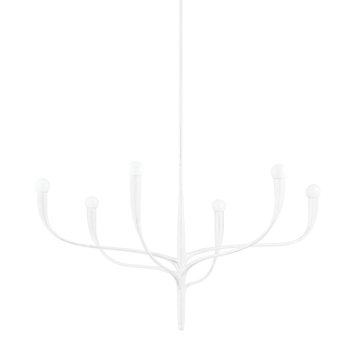 Hudson Valley - 9606-WP - Six Light Chandelier - Labra - White Plaster