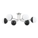 Mitzi - H344606-PN/BK - Six Light Semi Flush Mount - Renee - Polished Nickel/Black