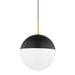 Mitzi - H344701L-AGB/BK - One Light Pendant - Renee - Aged Brass/Black