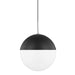 Mitzi - H344701L-PN/BK - One Light Pendant - Renee - Polished Nickel/Black