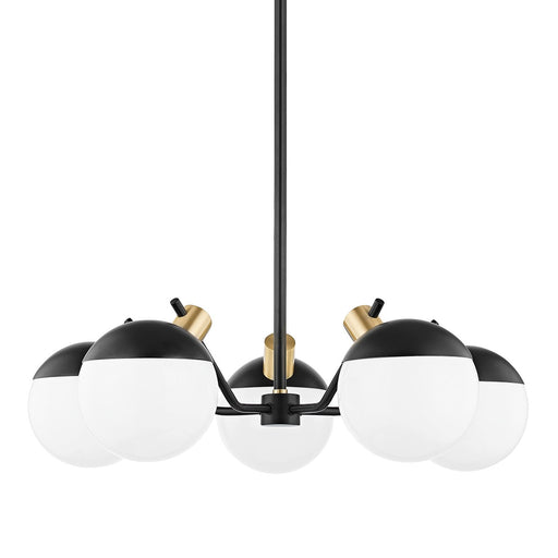 Mitzi - H573805-AGB/SBK - LED Chandelier - Miranda - Aged Brass/Soft Black