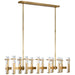 Visual Comfort Signature - S 5915HAB-CG - LED Linear Chandelier - Malik - Hand-Rubbed Antique Brass
