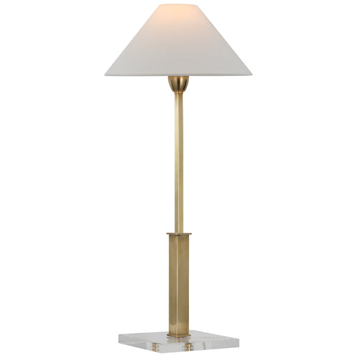 Visual Comfort Signature - SP 3510HAB/CG-L - LED Table Lamp - Asher - Hand-Rubbed Antique Brass and Crystal