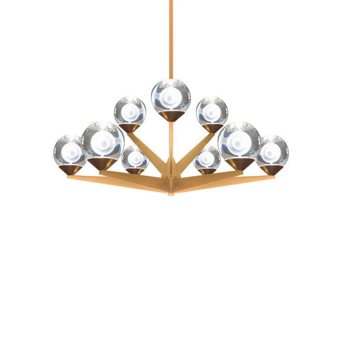 Modern Forms - PD-82027-AB - LED Chandelier - Double Bubble - Aged Brass