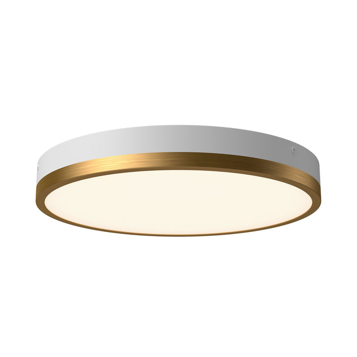 Alora - FM554215AGWH - LED Flush Mount - Adelaide - Aged Gold/White