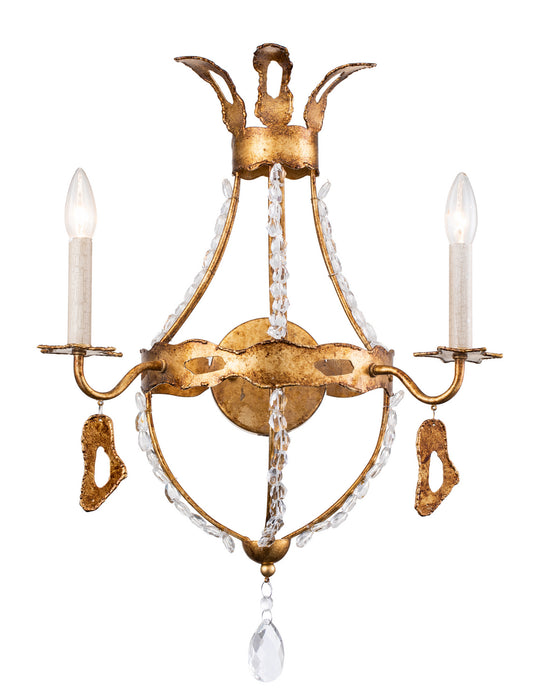 Lucas + McKearn - SC1036-2 - Two Light Wall Sconce - Monteleone - Antique Gold