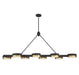 Savoy House - 1-1636-8-143 - LED Linear Chandelier - Ashor - Matte Black with Warm Brass Accents