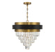 Savoy House - 1-1669-4-143 - Four Light Chandelier - Marquise - Matte Black with Warm Brass Accents
