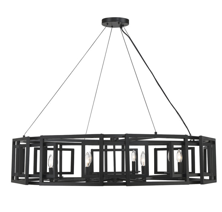 Savoy House - 1-1675-8-89 - Eight Light Chandelier - Radcliffe - Matte Black