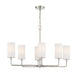 Savoy House - 1-1756-6-109 - Six Light Linear Chandelier - Powell - Polished Nickel