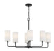 Savoy House - 1-1756-6-89 - Six Light Linear Chandelier - Powell - Matte Black