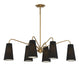 Savoy House - 1-1785-6-322 - Six Light Linear Chandelier - Edgewood - Warm Brass