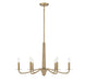Savoy House - 1-1824-6-320 - Six Light Chandelier - Cannon - Warm Brass and Rope