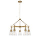 Savoy House - 1-1832-5-322 - Five Light Chandelier - Lakewood - Warm Brass