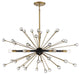 Savoy House - 1-1858-6-62 - Six Light Chandelier - Ariel - Como Black with Gold