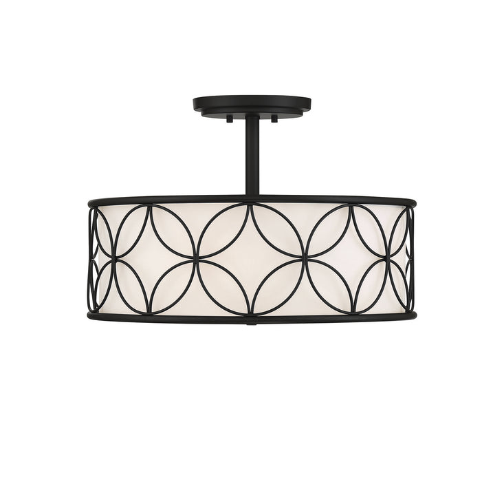 Savoy House - 6-1953-4-89 - Four Light Semi-Flush Mount - Reid - Matte Black