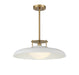 Savoy House - 7-1690-1-142 - One Light Pendant - Gavin - White with Warm Brass Accents