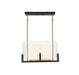 Savoy House - 7-1983-1-143 - One Light Pendant - Eaton - Matte Black with Warm Brass Accents
