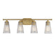 Savoy House - 8-1745-4-322 - Four Light Bathroom Vanity - Chantilly - Warm Brass