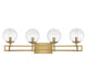 Savoy House - 8-1860-4-322 - Four Light Bathroom Vanity - Crosby - Warm Brass