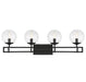 Savoy House - 8-1860-4-BK - Four Light Bathroom Vanity - Crosby - Matte Black