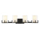 Savoy House - 8-1977-4-143 - Four Light Bathroom Vanity - Eaton - Matte Black with Warm Brass Accents
