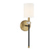 Savoy House - 9-1888-1-143 - One Light Wall Sconce - Tivoli - Matte Black with Warm Brass Accents