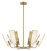 Minka-Lavery - 2676-695 - Six Light Chandelier - Ricochet - Soft Brass