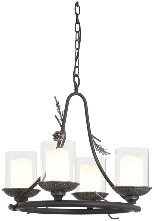 Minka-Lavery - 2754-694 - Four Light Chandelier - Ponderosa Ridge - Weathered Spruce W/ Silver