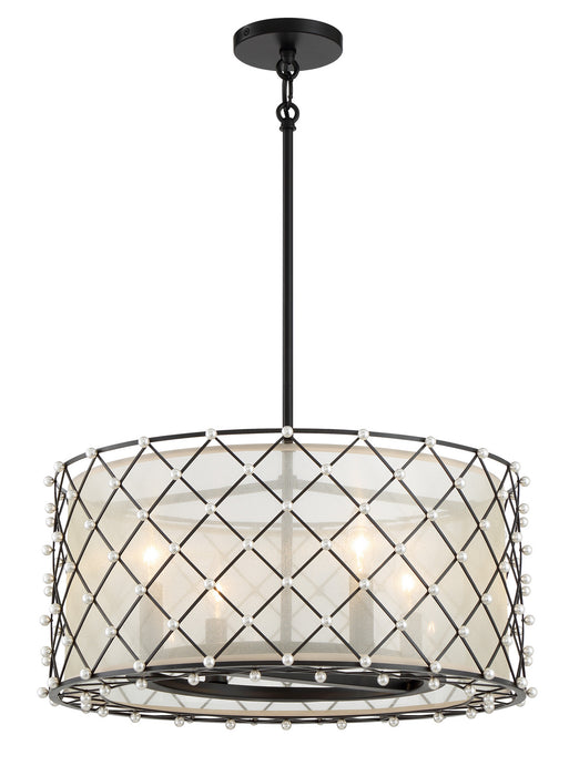 Minka-Lavery - 2864-66A - Four Light Convertible Pendant - Sheer Elegance - Coal