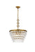 Elegant Lighting - 1219D19BR/RC - Five Light Pendant - Nordic - Brass And Clear