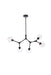 Elegant Lighting - 1712D42BK - Five Light Chandelier - Cavoli - Black And Clear
