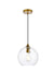 Elegant Lighting - LD2282BR - One Light Pendant - Cashel - Brass And Clear