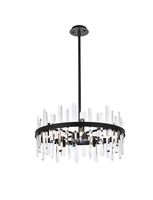 Elegant Lighting - 2200D25BK - 14 Light Pendant - Serena - Black