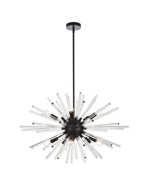 Elegant Lighting - 2502D32BK - Ten Light Pendant - Sienna - Black