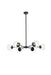 Elegant Lighting - LD642D36BK - Six Light Pendant - Briggs - Black And Clear