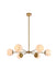 Elegant Lighting - LD643D36BR - Six Light Pendant - Briggs - Brass And White