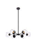 Elegant Lighting - LD644D30BK - Six Light Pendant - Briggs - Black And Clear