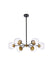 Elegant Lighting - LD644D30BRK - Six Light Pendant - Briggs - Black And Brass And Clear