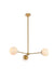 Elegant Lighting - LD647D32BR - Three Light Pendant - Briggs - Brass And White
